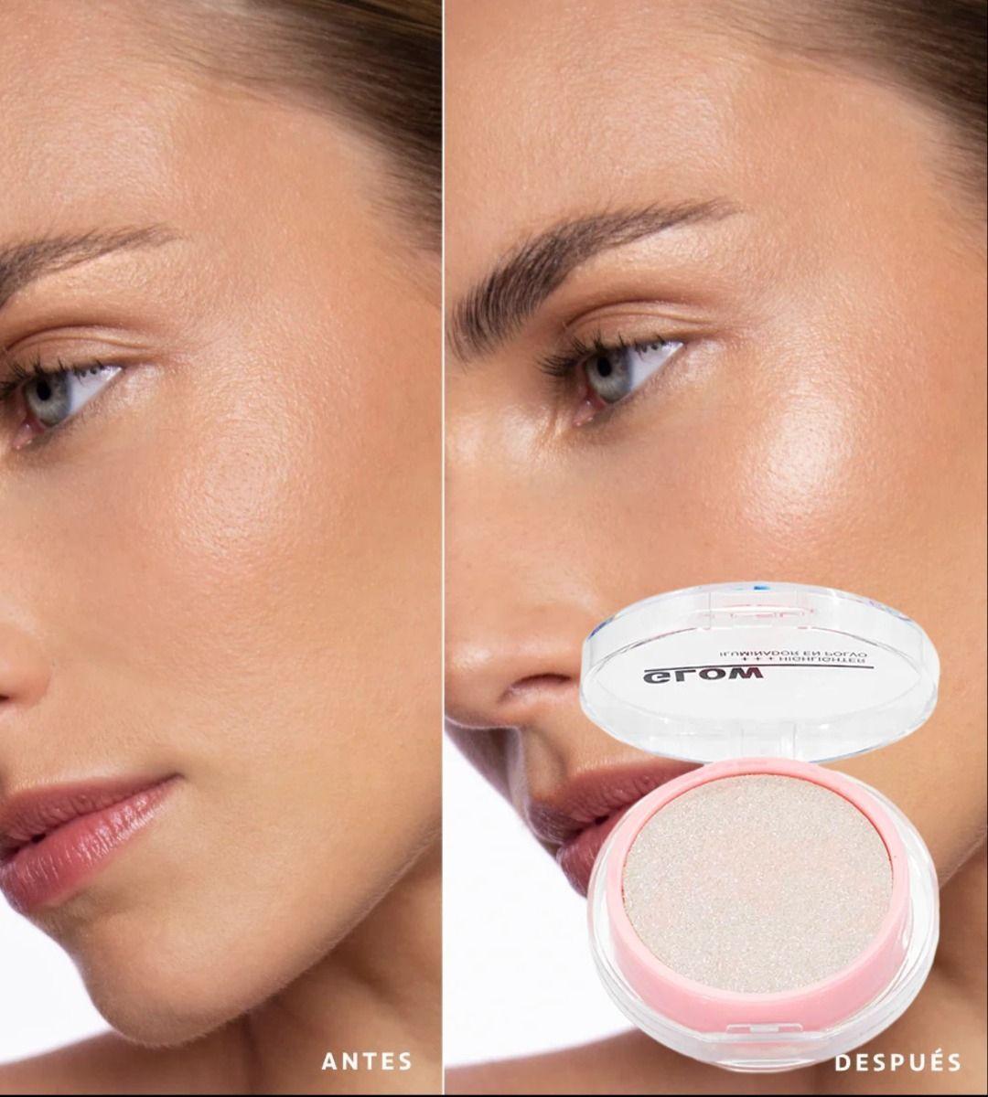 Set 2 Iluminador Polvo Rostro Brillo Sutil Luminosidad Jhn-6