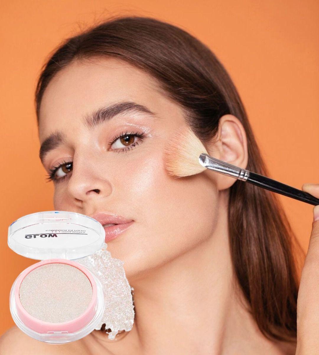 Set 2 Iluminador Polvo Rostro Brillo Sutil Luminosidad Jhn-7