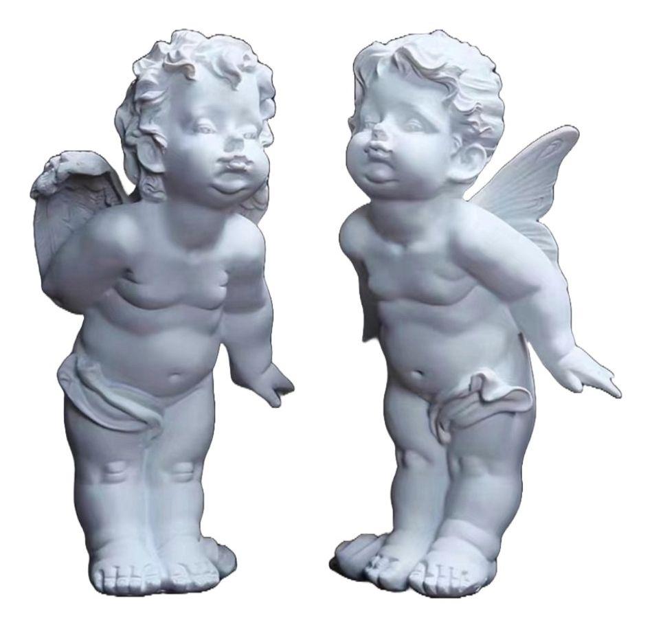 Estatua Pareja de Ángeles Nórdico Duradera Obra Fina Jhn-1