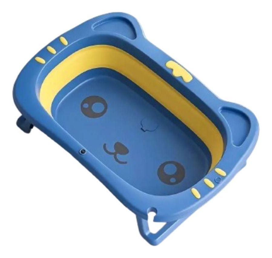 BAÑERA BAÑO PLEGABLE DISEÑO ANIMALES SOPORTE JABON BEBE LAU-0