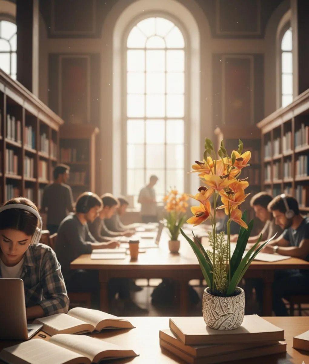 Planta Decorativa Artificial Orquídeas Exóticas Relieve Jhn-6