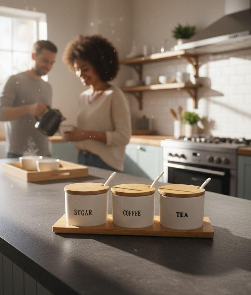 Set 3 Frascos Recipientes Organización Hogar Contenedor Jhn-6