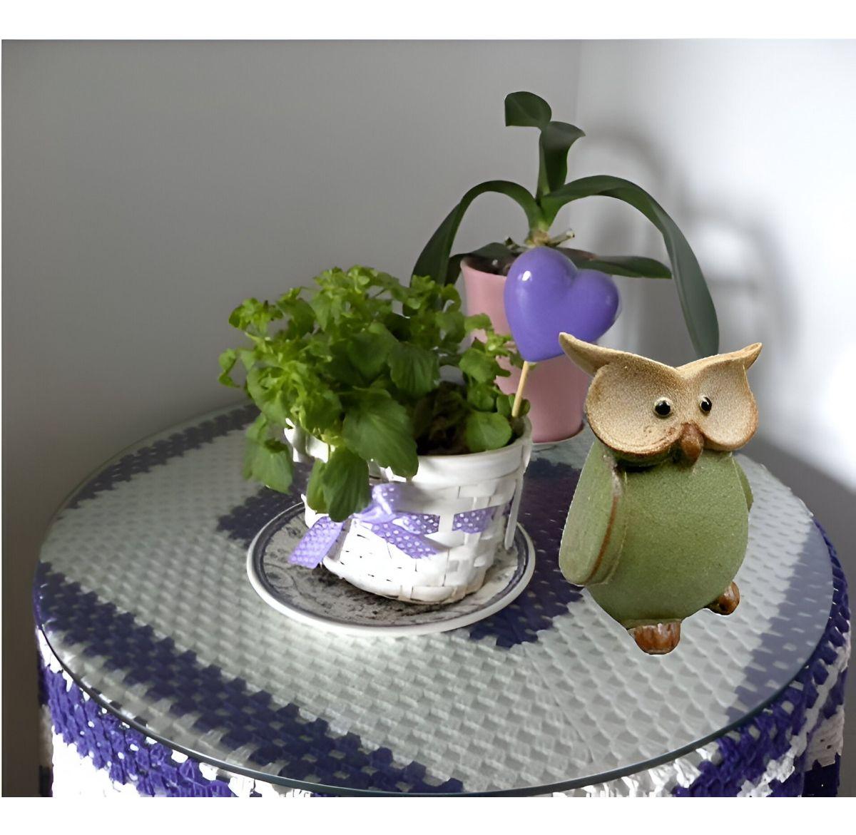 Set de 2 Estatua Búho Cerámica Decorativa Hogar Jhn-2