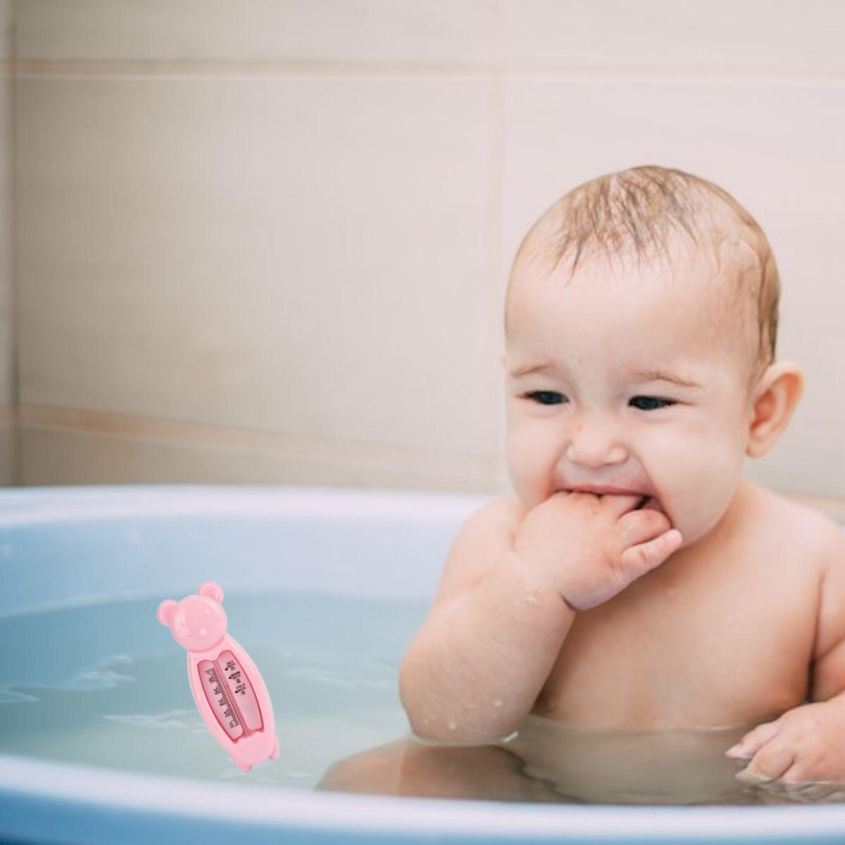 SET 6 TERMOMETRO DE BAÑO AGUA FORMA OSO TEMPERATURA BEBE LAU-4