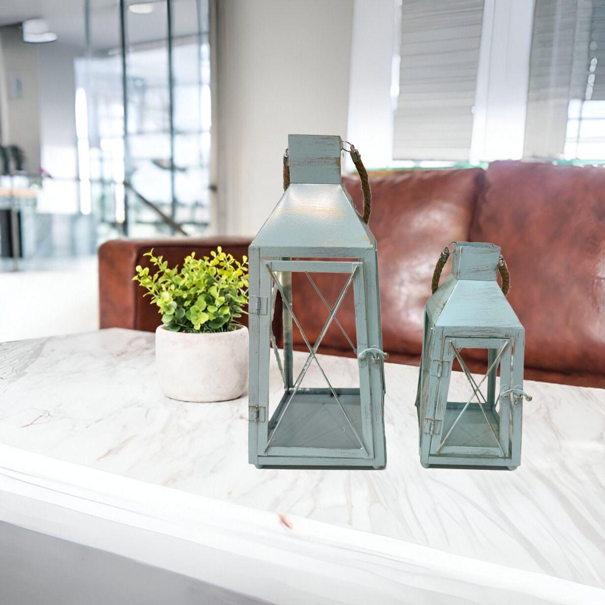 Portavelas Retro Metal Decoración Candelabro 2 Piezas Jhn-8
