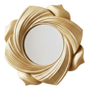 Set 2 Espejo Decorativo Pared Pétalo Flor Remolino Jhn-1