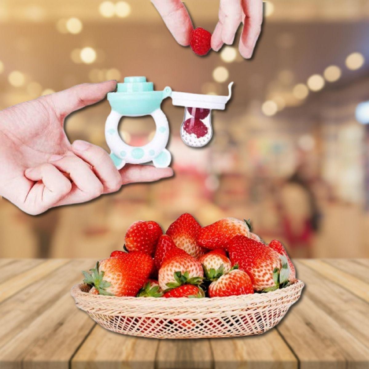 Set 4 Chupete Alimentador Comedor Frutas Silicona Bebe Lau-4