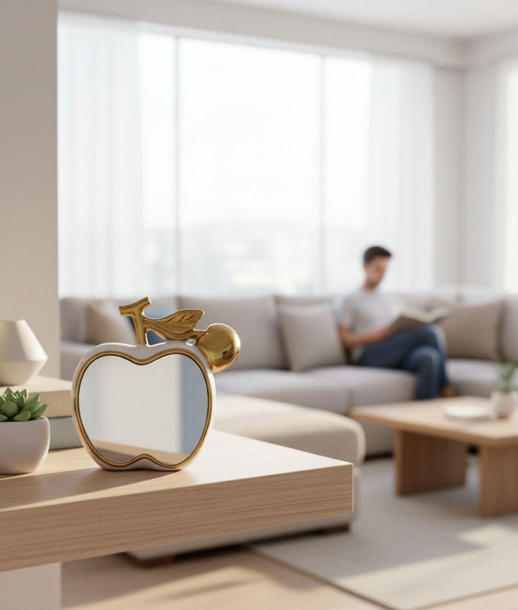 Figura Decorativa Reflejos Espejo Diseño Frutal Adorno Jhn-8