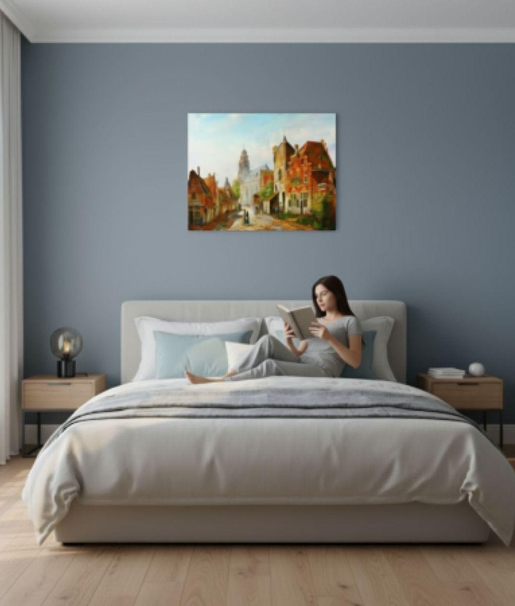 Cuadro Decorativo Pared Adorno Pueblo Decoración Hogar Jhn-2