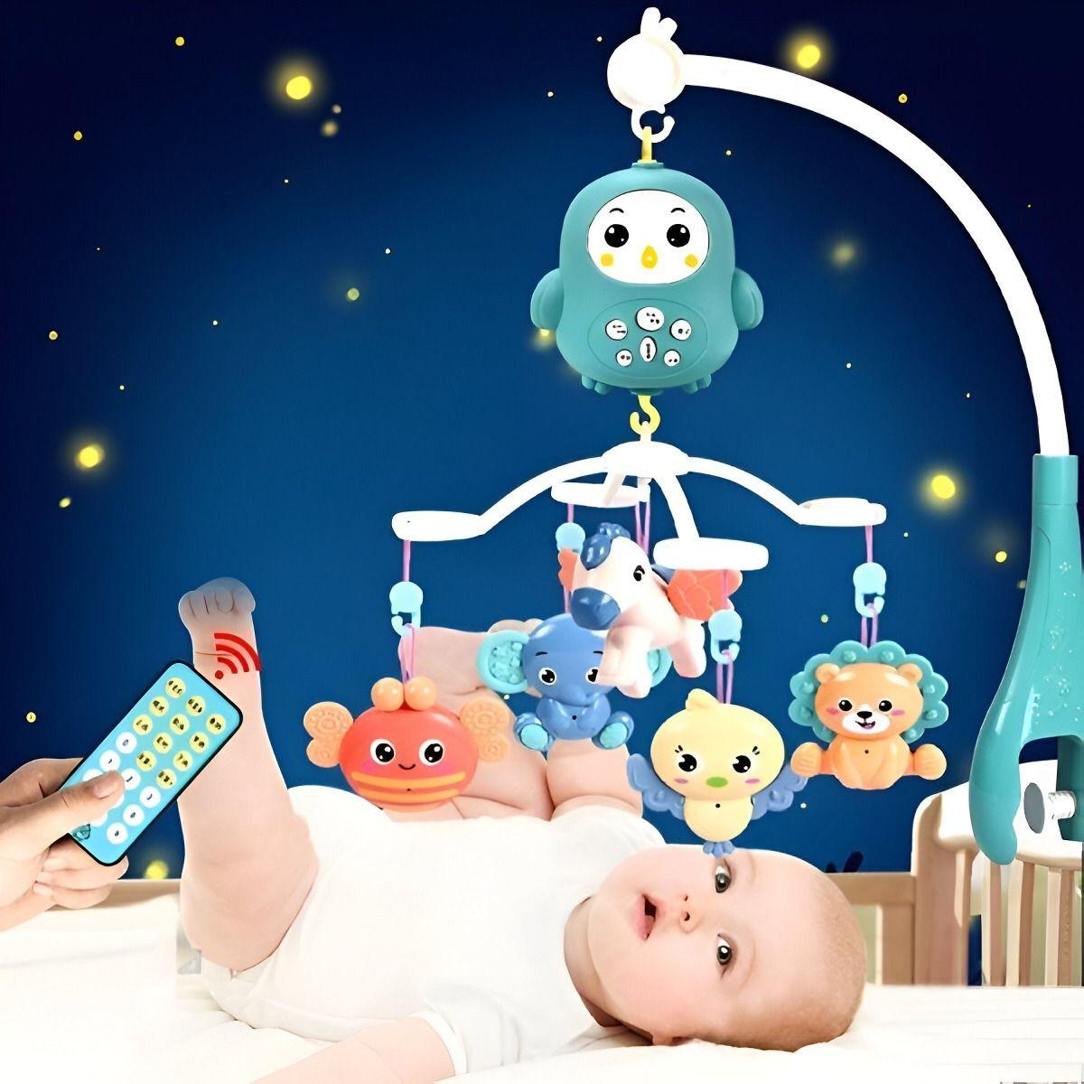 Móvil Musical Cuna Bebé Giratorio Colgante Luz Soporte Jhn-5