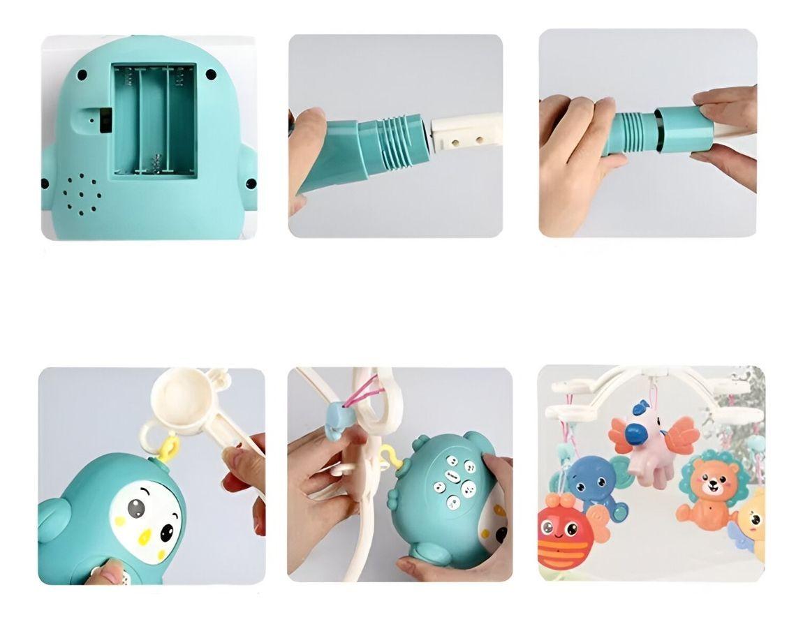 Móvil Musical Cuna Bebé Giratorio Colgante Luz Soporte Jhn-9