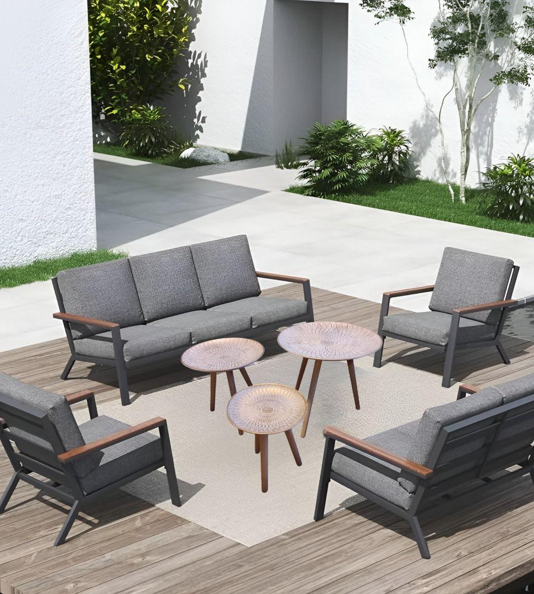 Set 3 Mesas Centro Nórdica Mandala Decorativa Redonda Jhn-7