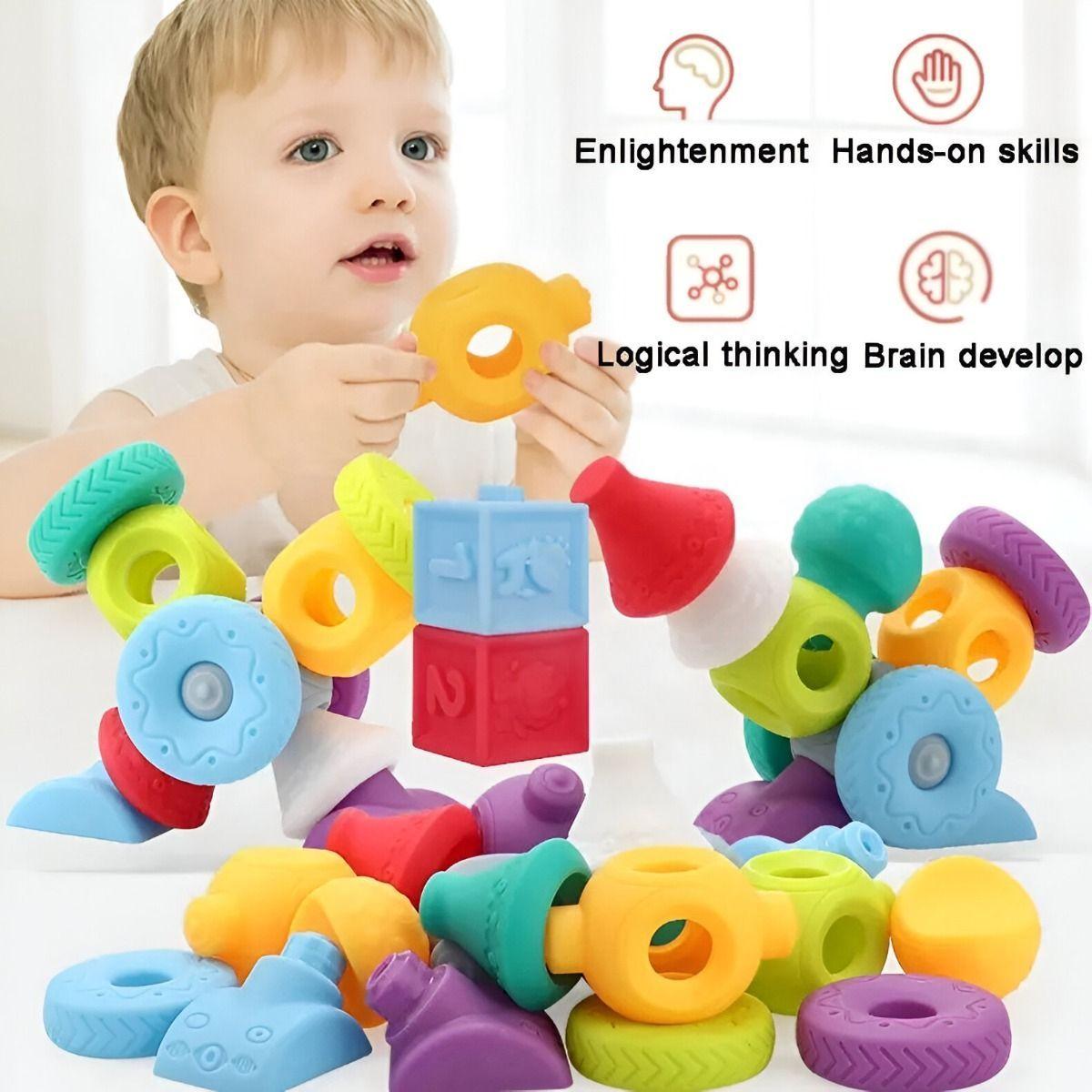 Bloques Construcción Juguete Tridimensional Educación Jhn-3