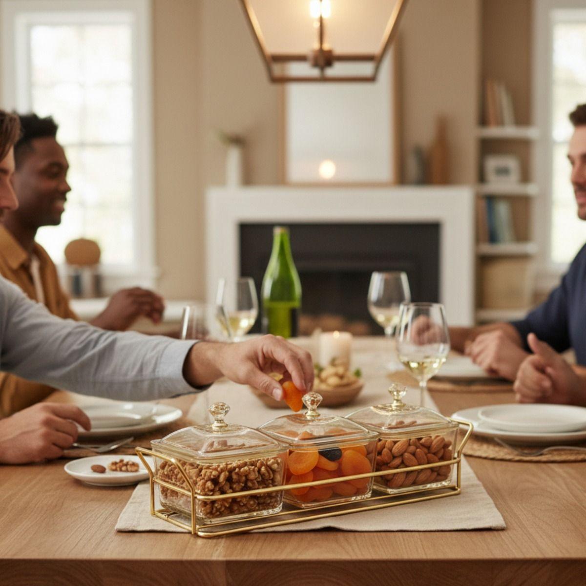 Set 3 Frasco Contenedor Soporte Organizador Decorativo Jhn-3