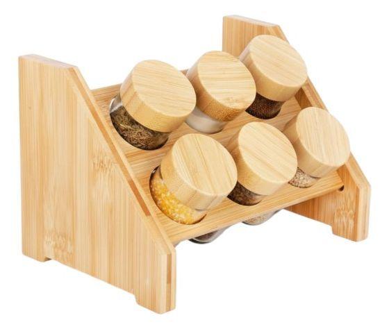 Especiero Decorativo Natural Organizador Almacenamiento Jhn-9
