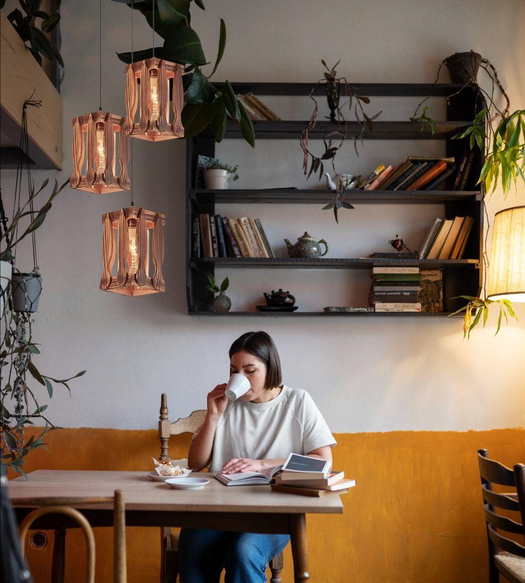 Lámpara Colgante Decorativa Vintage Rústica 3 Luces Jhn-3