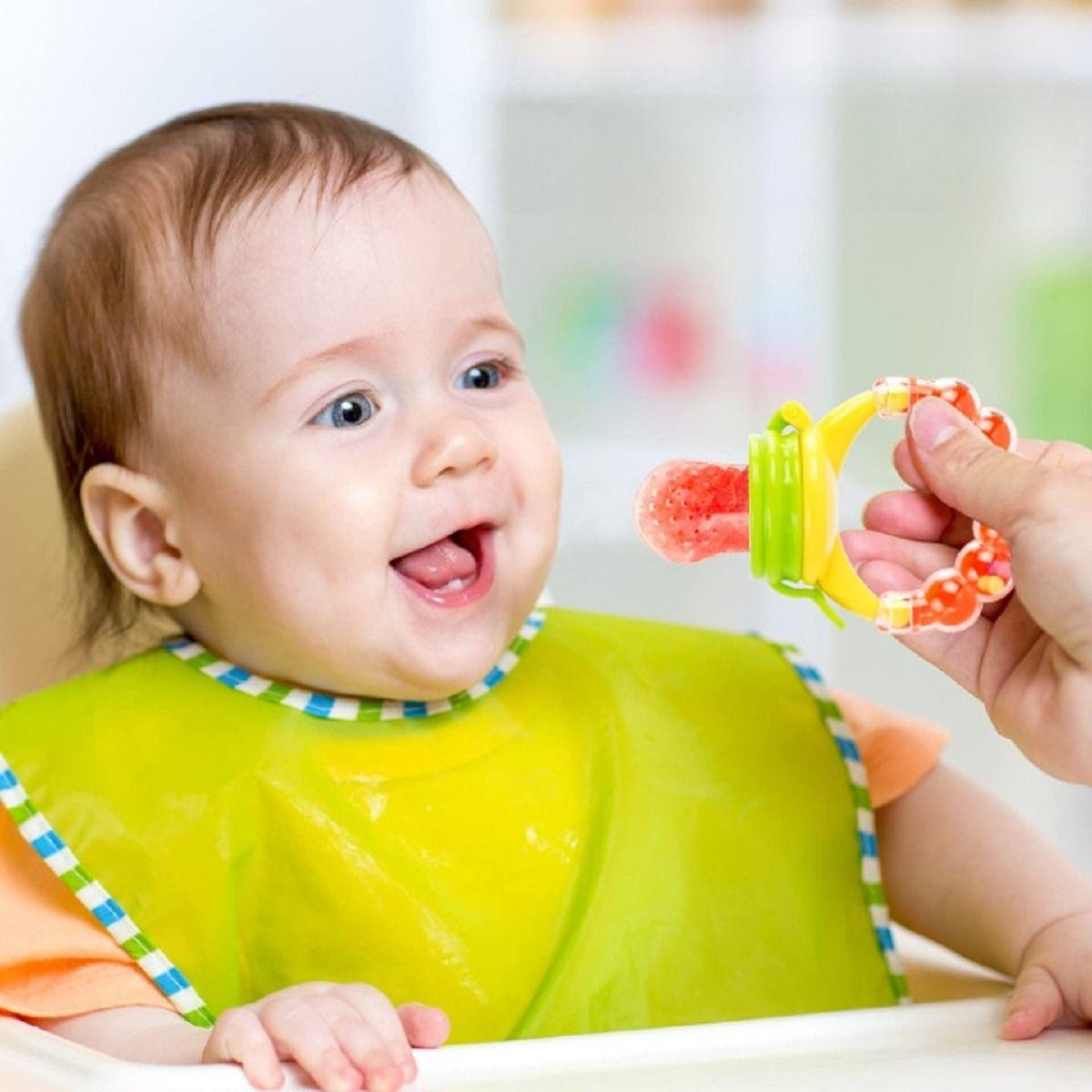 Set 9 Mordedor Chupete Juguete Frutas Alimentador Bebe Lau-1