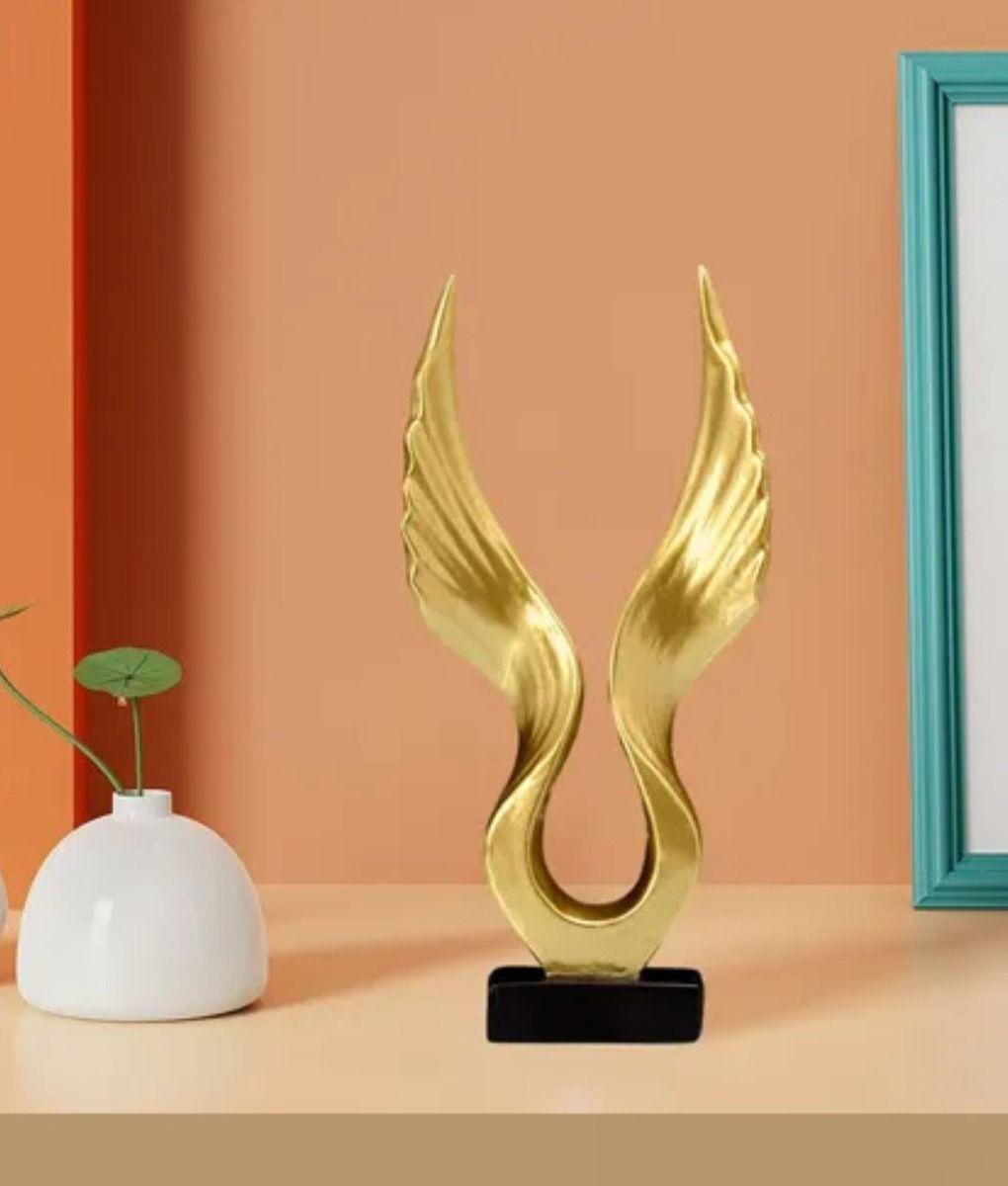 Figura Decorativa Estatua Abstracta Adorno Alas Hogar Jhn-5