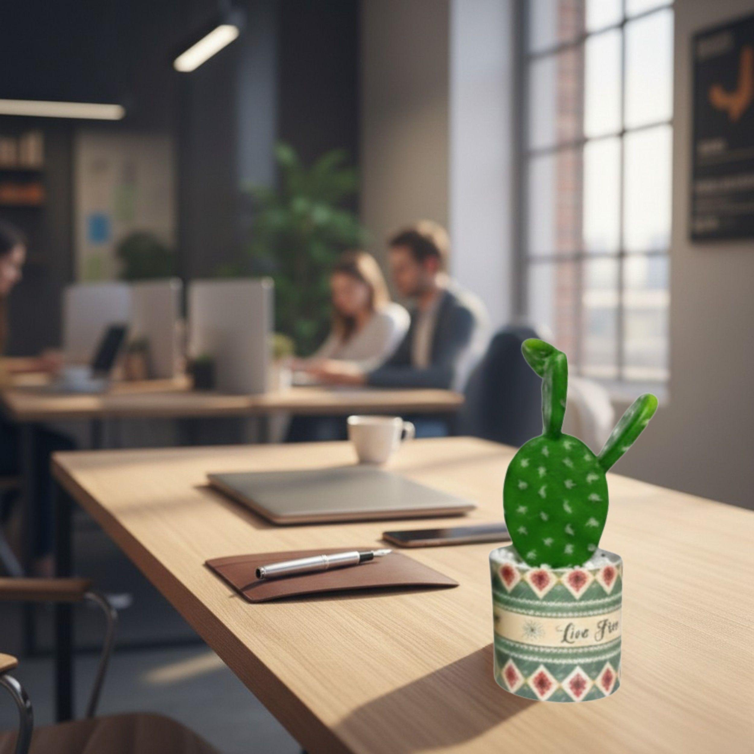 Cactus Artificial Decorativo Maceta Etnica Moderno ALJ-2