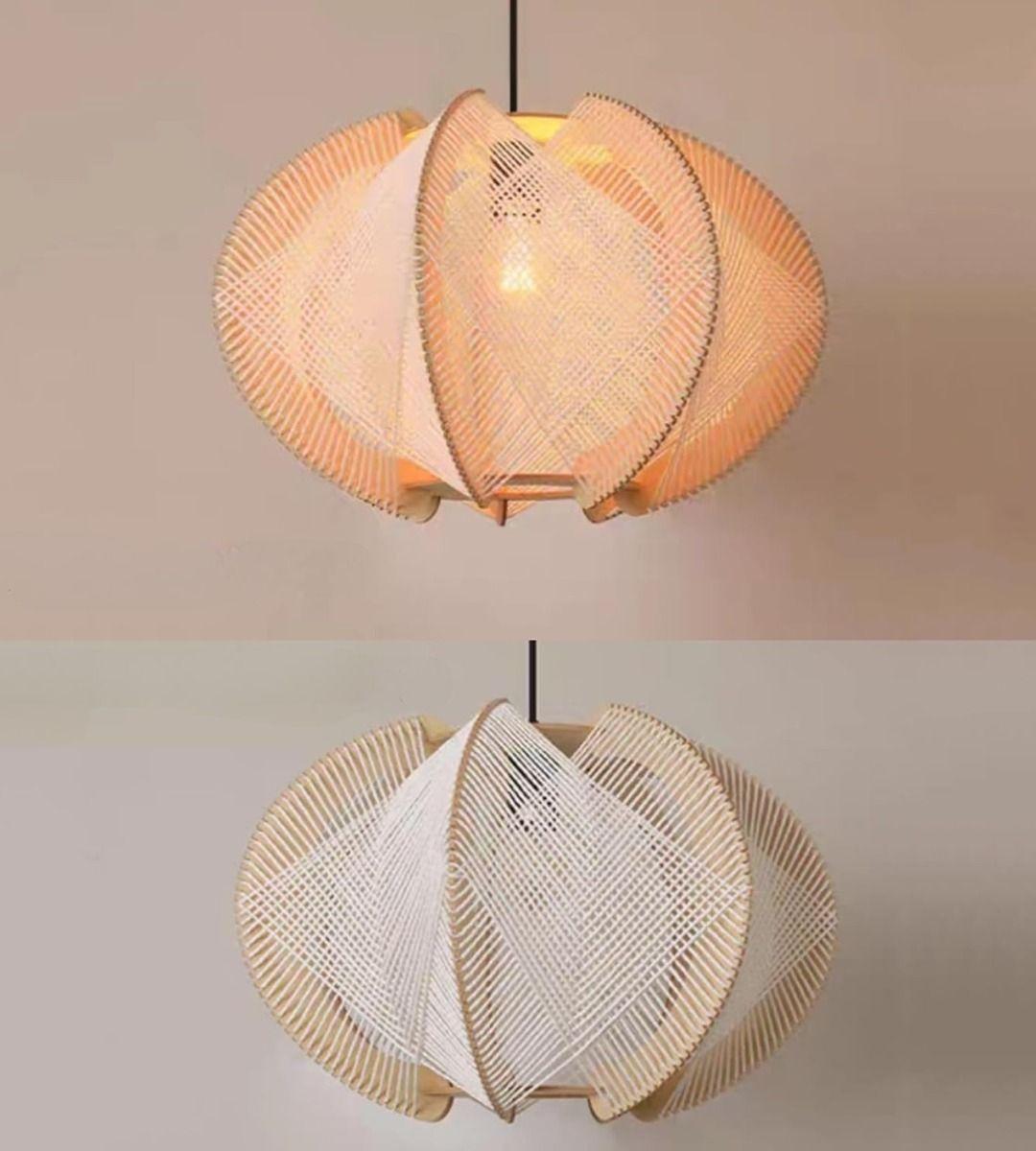 Lámpara Colgante Bohemia Tejida Natural Araña Nórdico Jhn-6