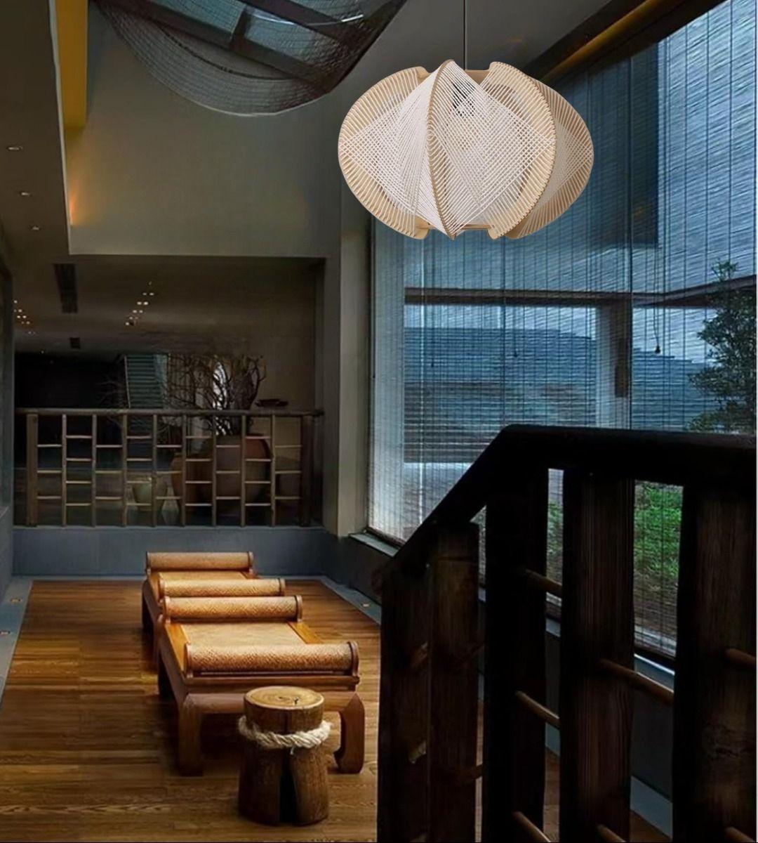 Lámpara Colgante Bohemia Tejida Natural Araña Nórdico Jhn-8