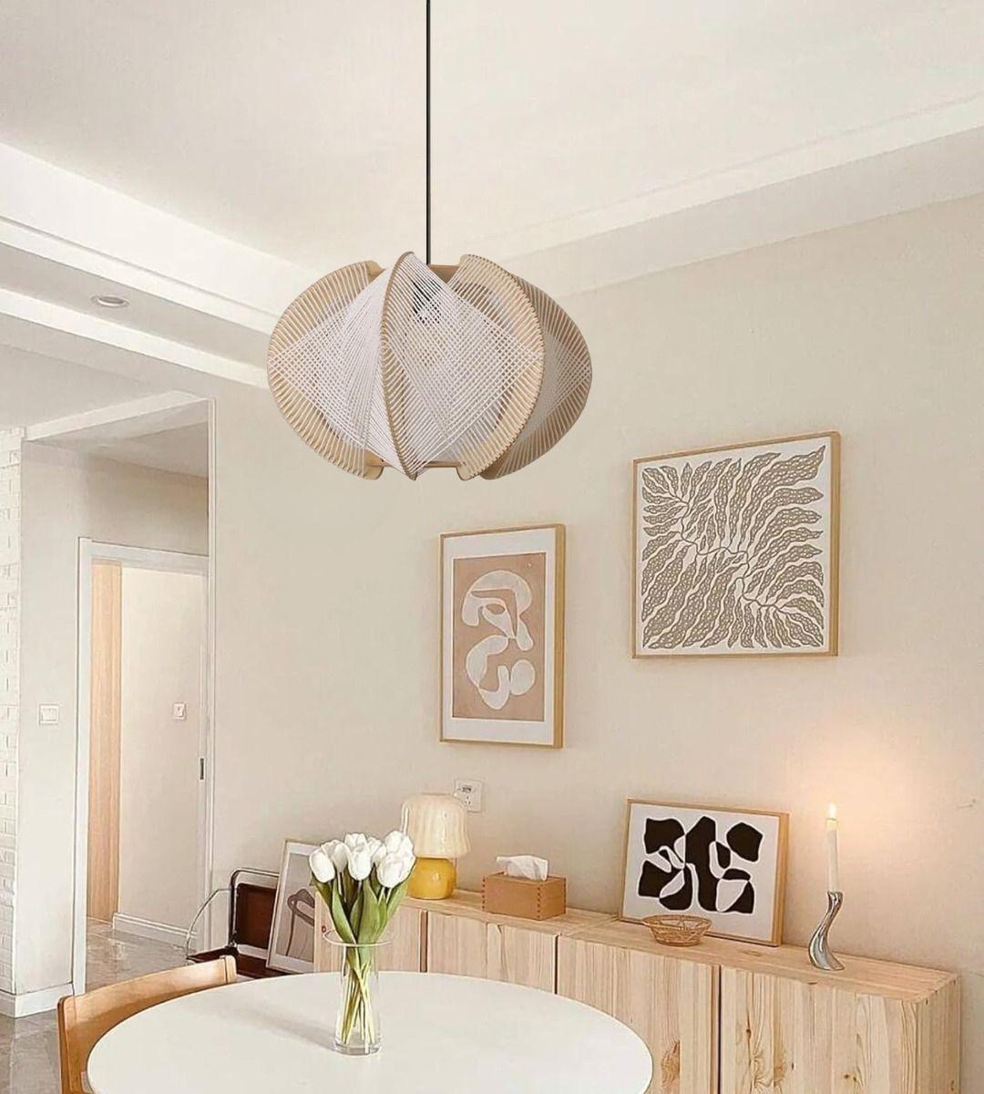 Lámpara Colgante Bohemia Tejida Natural Araña Nórdico Jhn-9