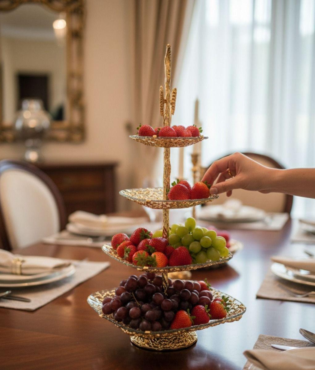 Frutero Decorativo Multifuncional Soporte Mesa Adorno Jhn-4