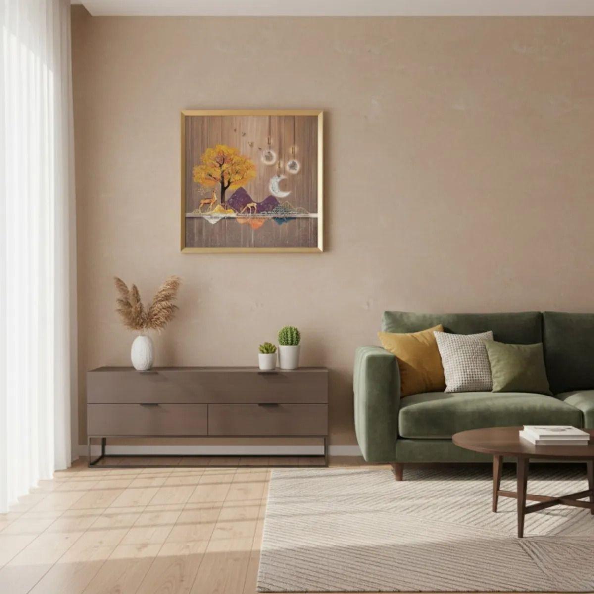 Cuadro Decorativo Moderno Relieve Estilo Naturaleza Jhn-5