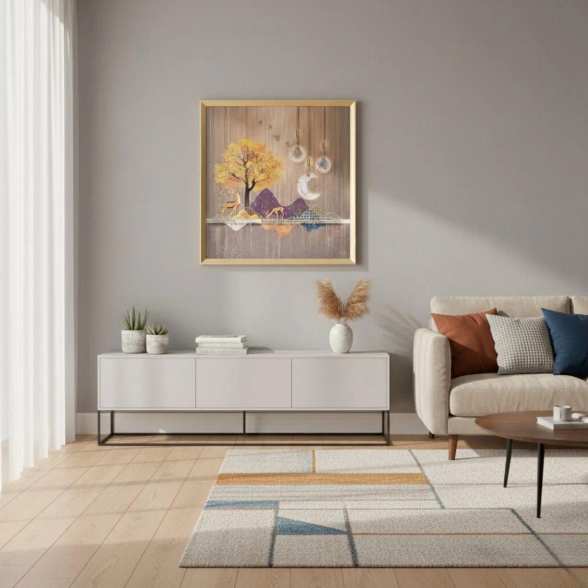 Cuadro Decorativo Moderno Relieve Estilo Naturaleza Jhn-7