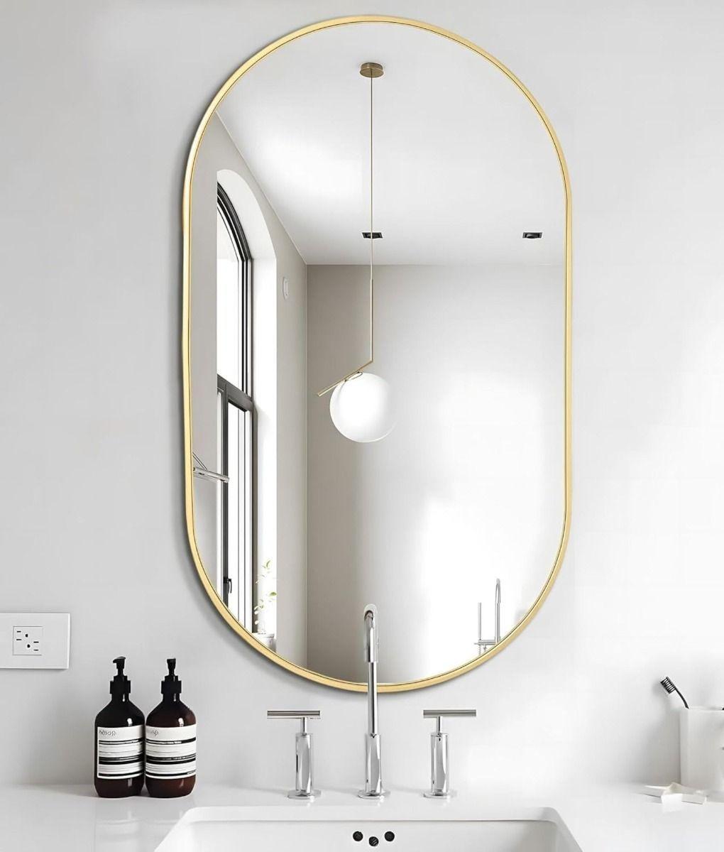 Espejo Decorativo Ovalado Pared Estilo Nórdico Adorno Jhn-7