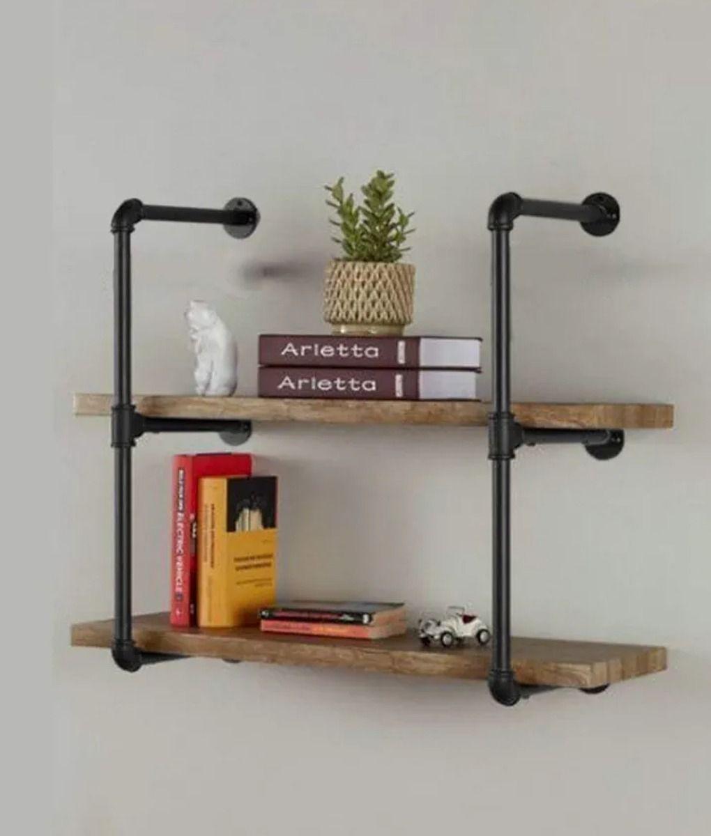 Estante Pared Diseño Industrial Almacenamiento Hogar Jhn-5