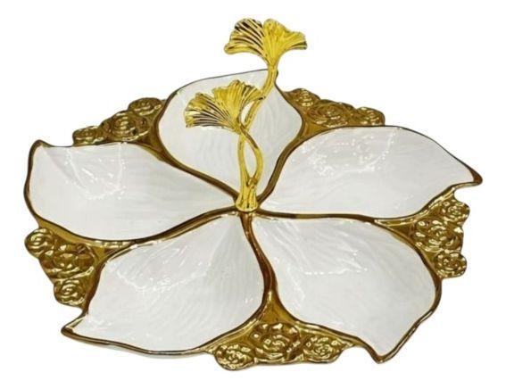 Bandeja Decorativa Centro Mesa Flor Imperial Ginkgo Jhn-8