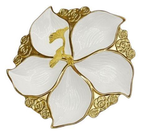 Bandeja Decorativa Centro Mesa Flor Imperial Ginkgo Jhn-9