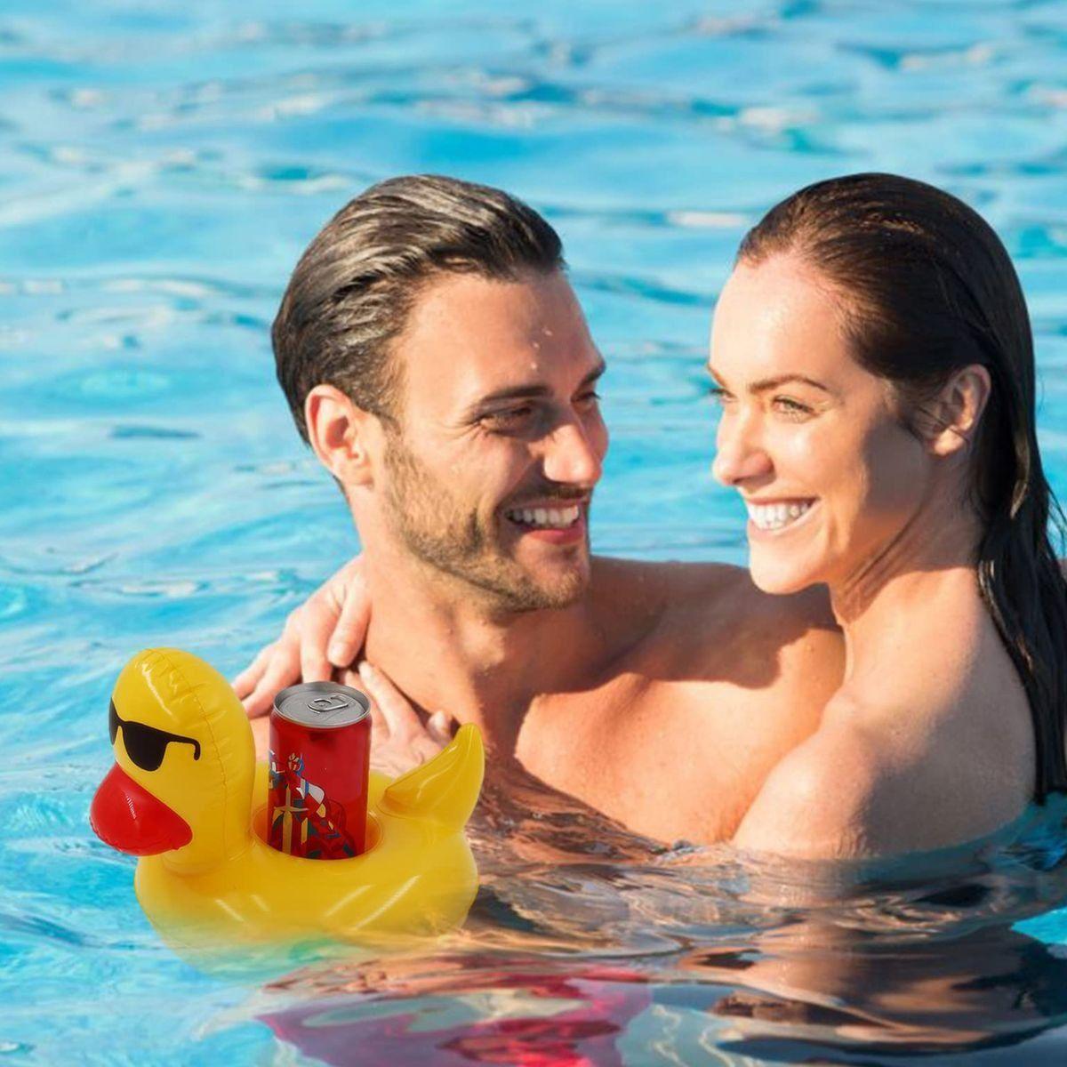 SET 8 PORTAVASOS INFLABLE PARA PISCINA SOPORTE BEBIDA LAU-1