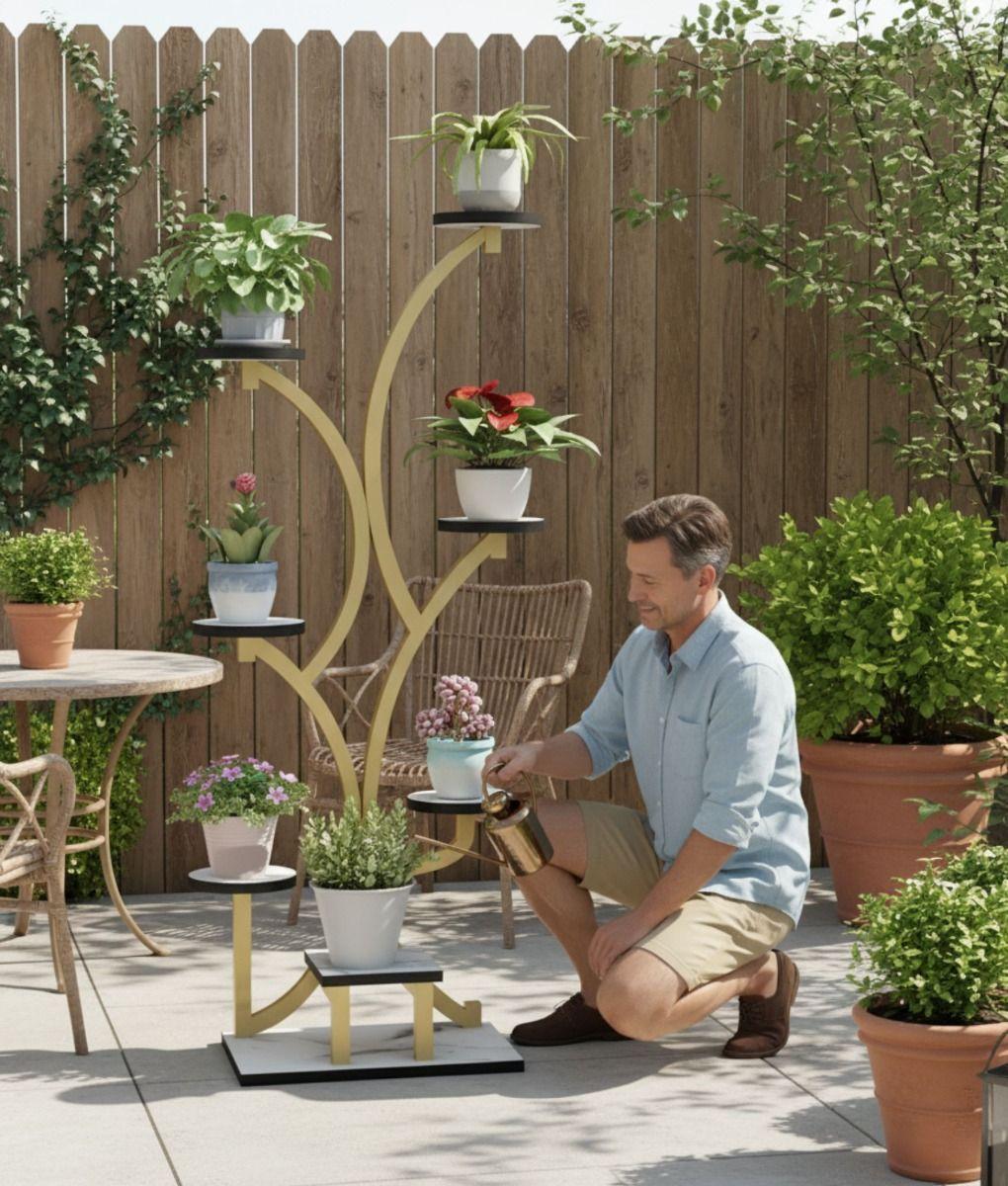 Porta Macetas Soporte Plantas 7 Niveles Estante Alto Jhn-3