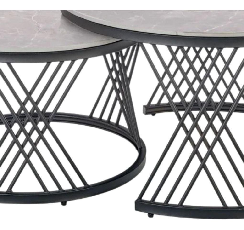 Set 2 Mesa Centro Auxiliar Combinada Decorativa Hogar Jhn-2