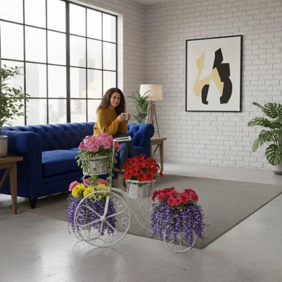 Porta Maceta Decorativo Triciclo Ornamental Vintage Jhn-2