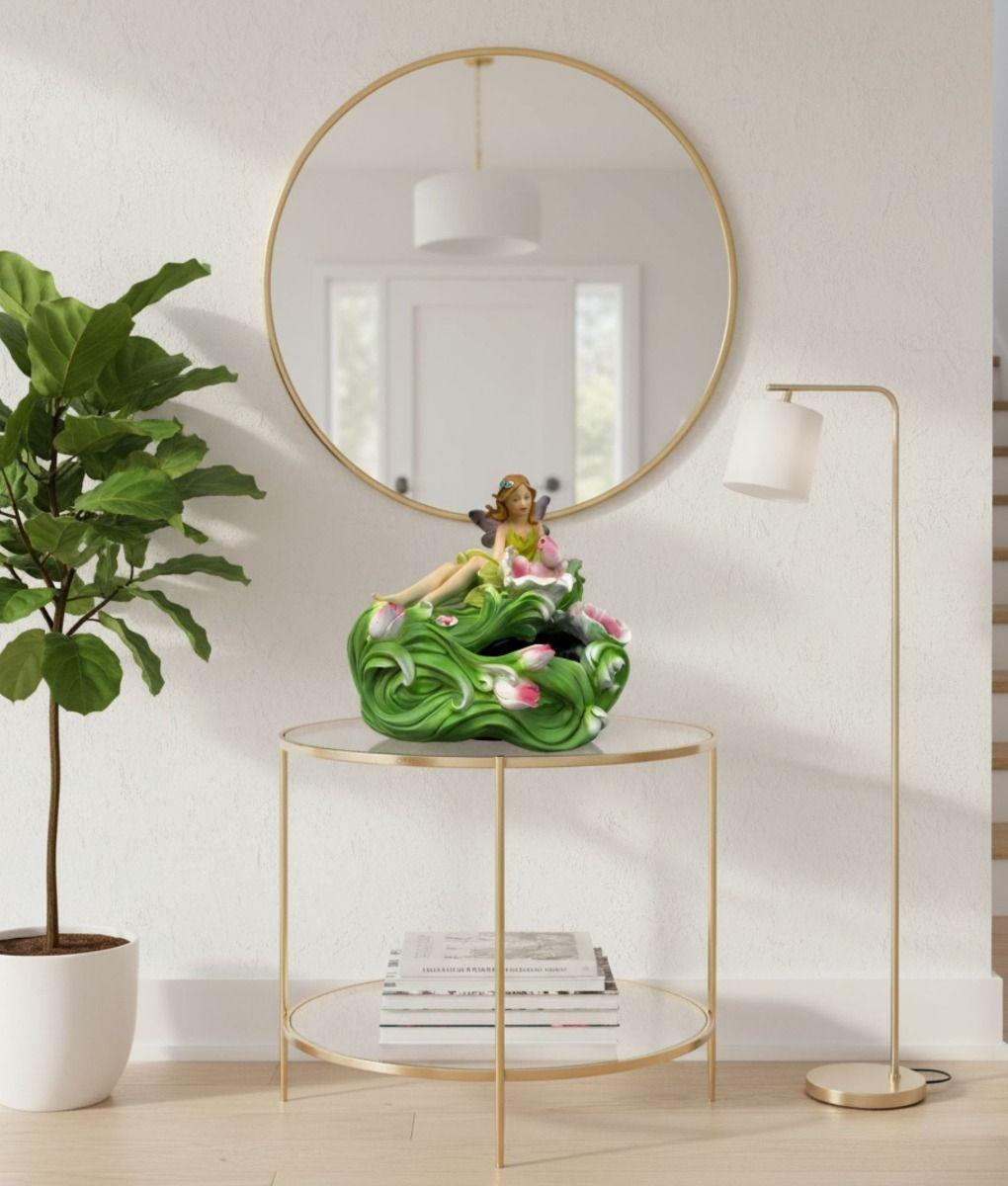 Figura Decorativa Hada Flor Estatua Elegante Adorno Jhn-8