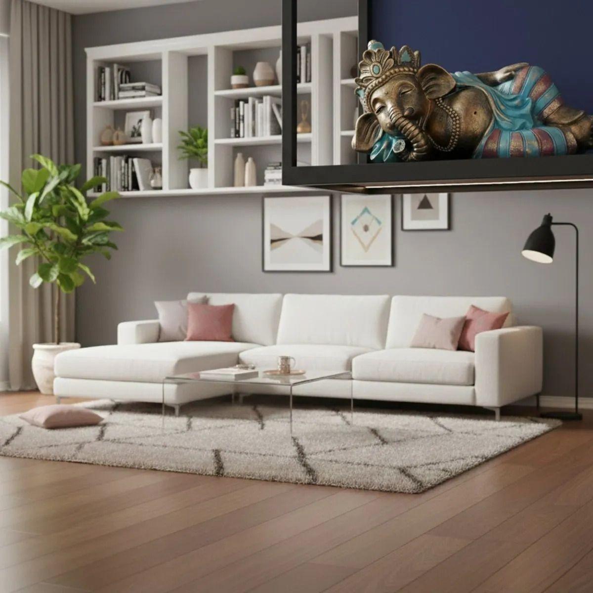 Figura Decorativa Ganesha Acostado Hogar Estilo Hindú Jhn-8