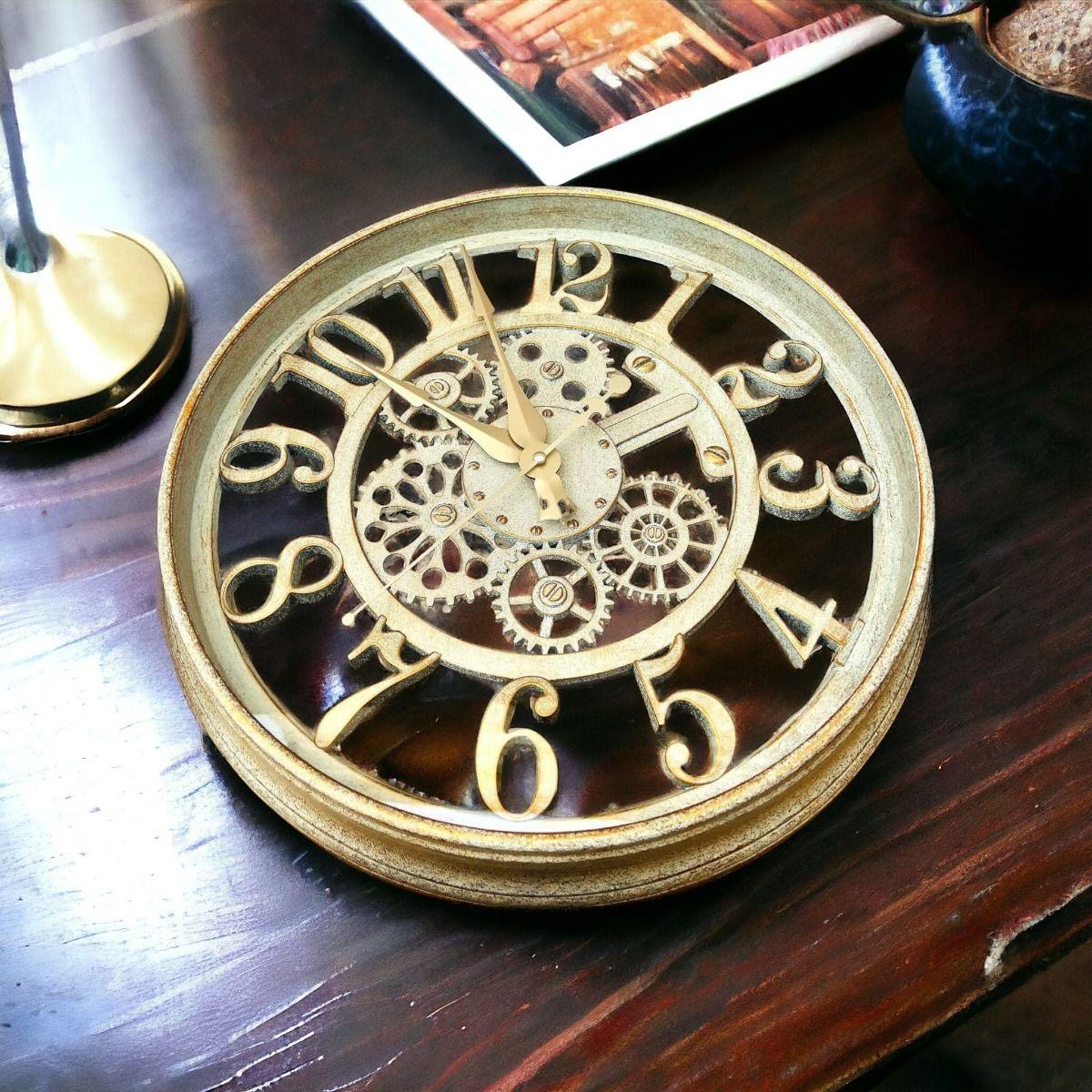 Reloj Pared Engranaje Silencioso Antiguo Decorativo Jhn-7