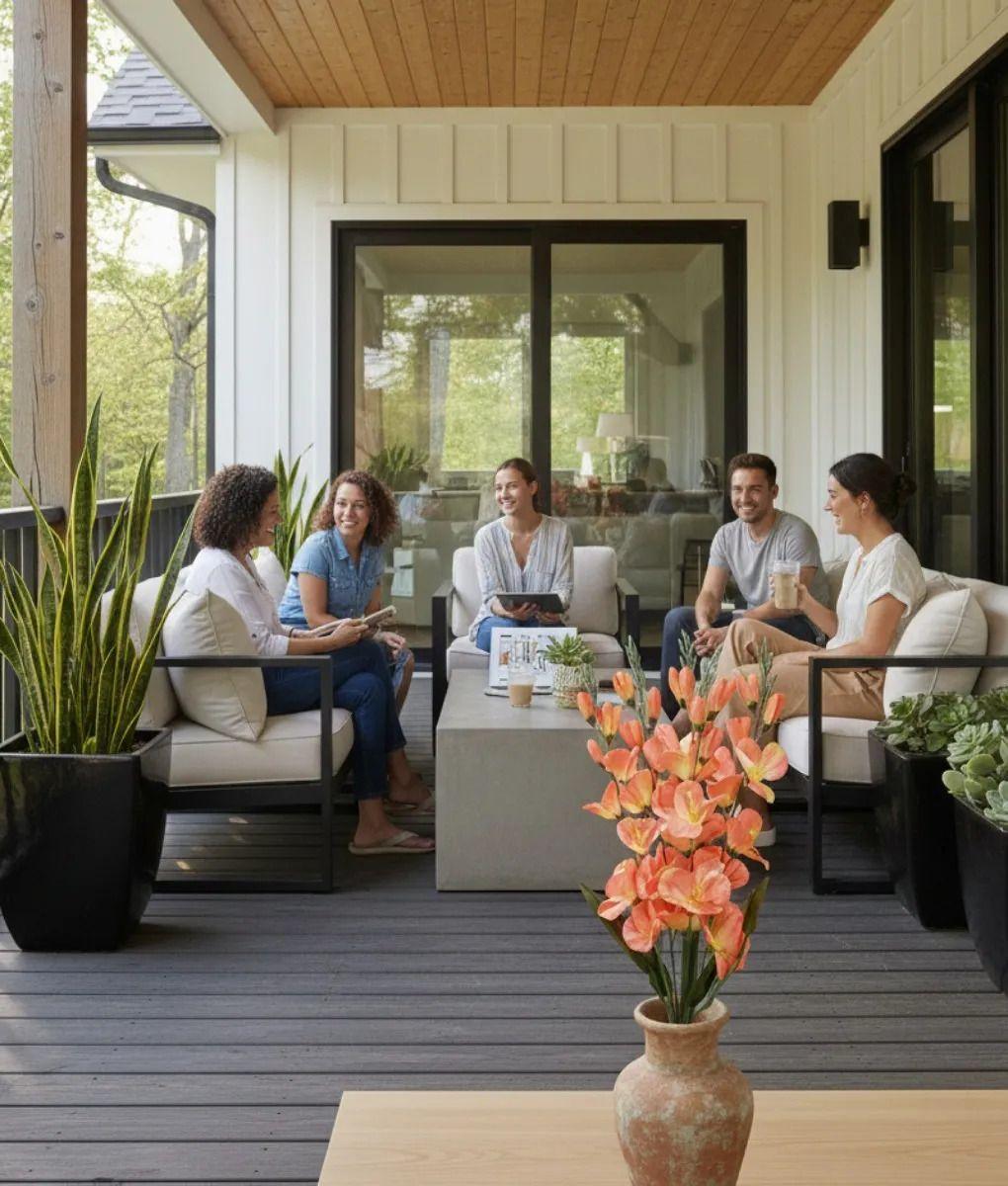 Set 2 Ramo Floral Decorativo Adorno Artificial Arreglo Jhn-4