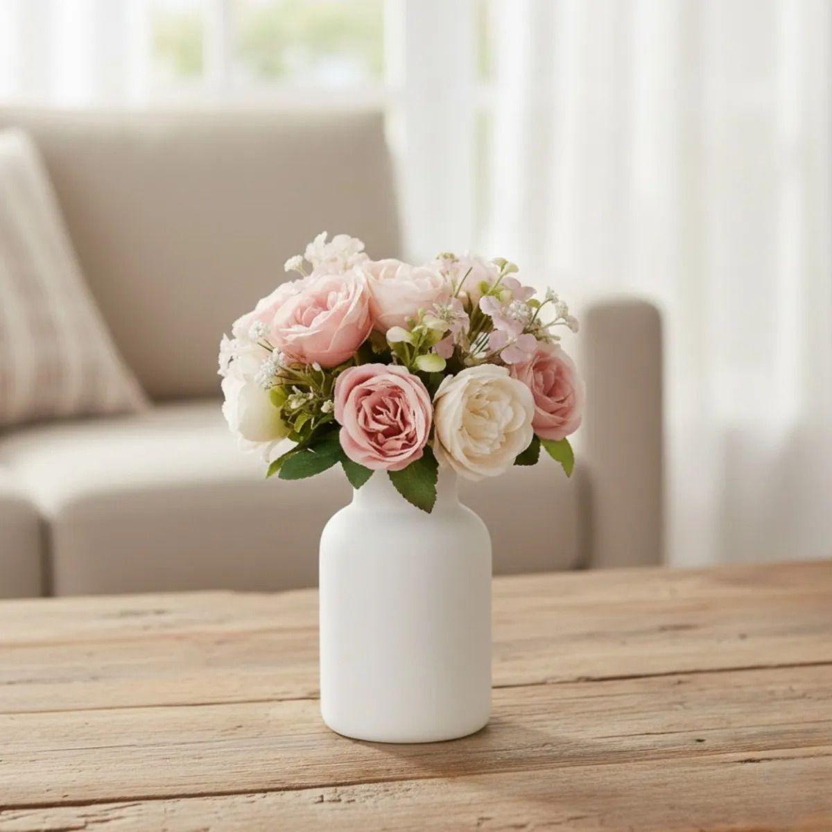 Set 2 Ramo Artificial Rosas Galantes Distinción Eterna Jhn-8