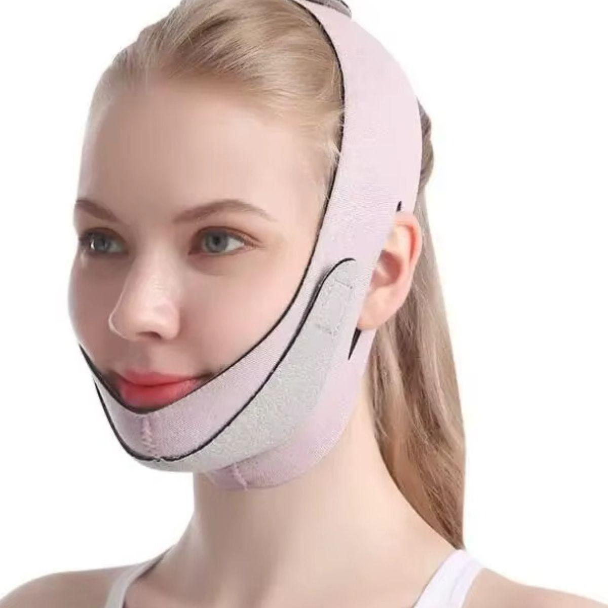 SET 2 CINTURON FACIAL ADELGAZANTE REAFIRMANTE MASCARILLA LAU-6