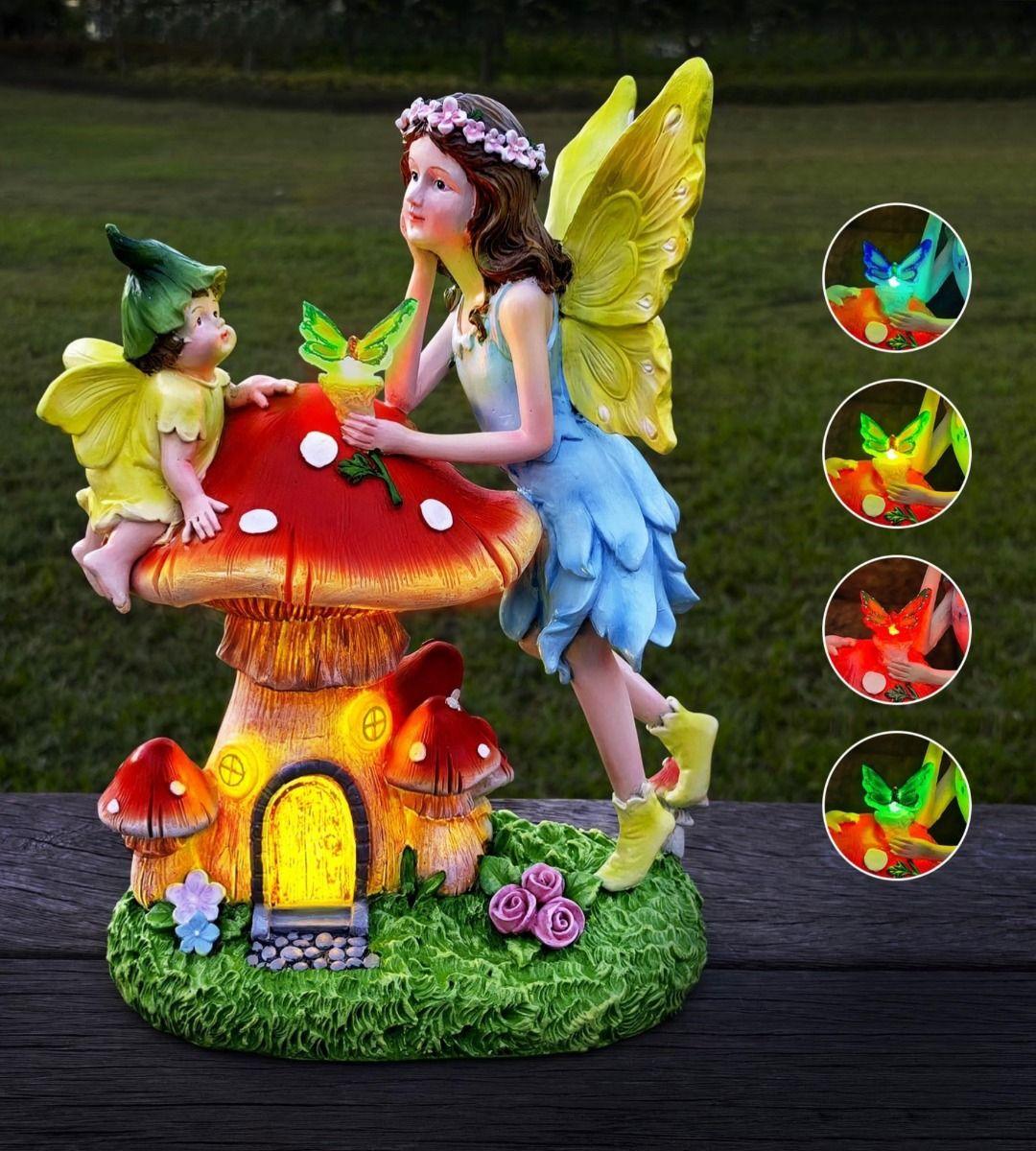 Figura Jardín Estatua Ángel Escultura Hada Decoración Jhn-1