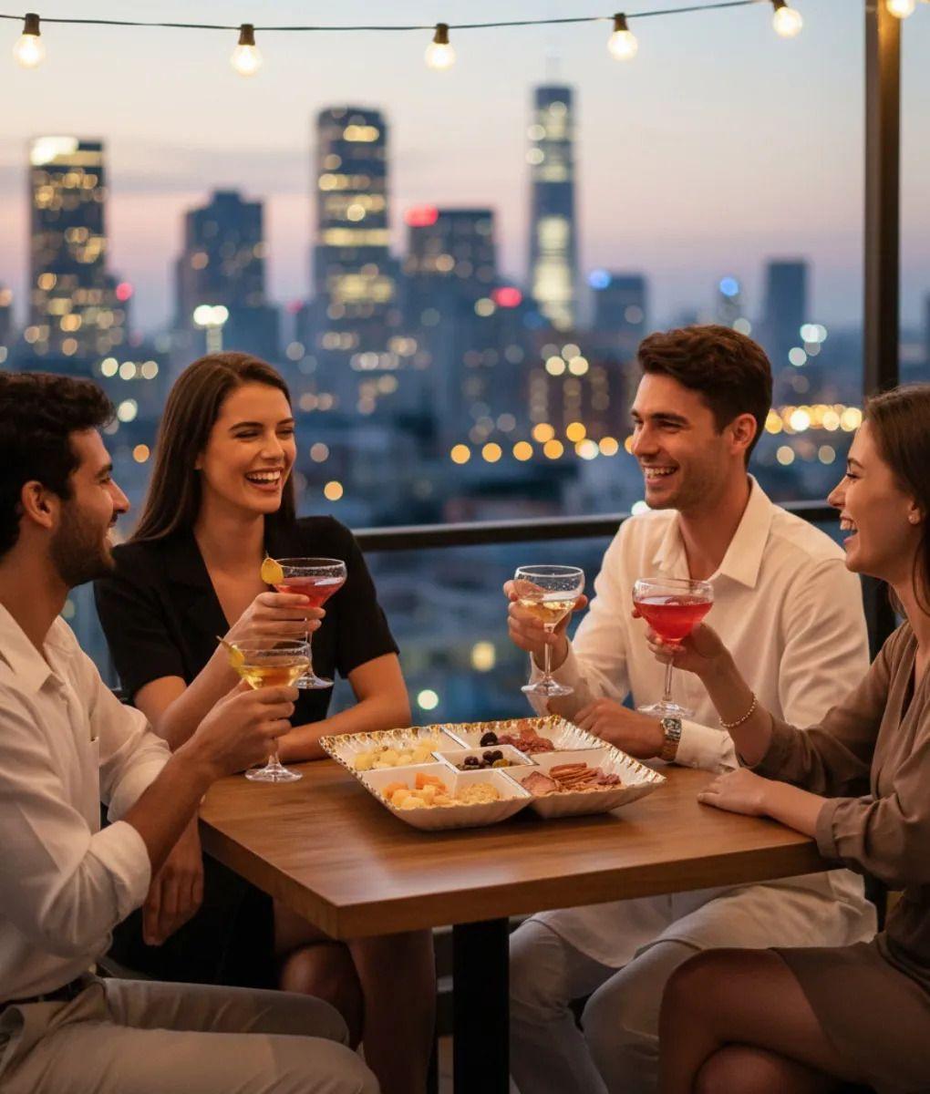 Bandeja Decorativa Servicio Cuadrada Compartimentos Jhn-6