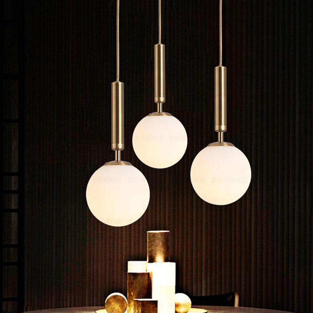 Lampara Colgante Globo Cristal Moderno Cocina Hogar Lau-7