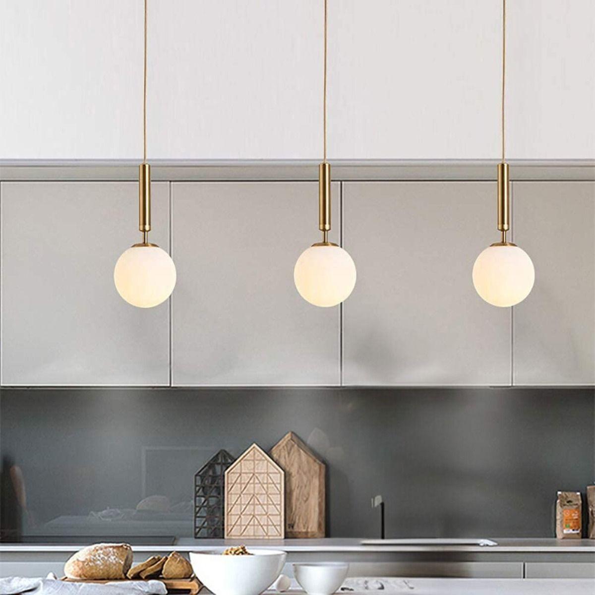 Lampara Colgante Globo Cristal Moderno Cocina Hogar Lau-8