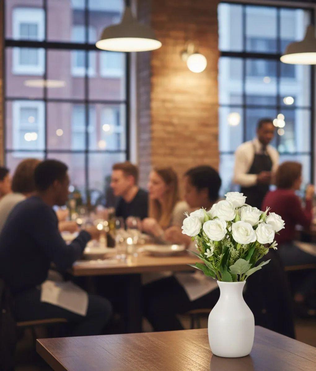 Set 4 Flores Artificiales Ramo Decorativo Rosas Botón Jhn-5