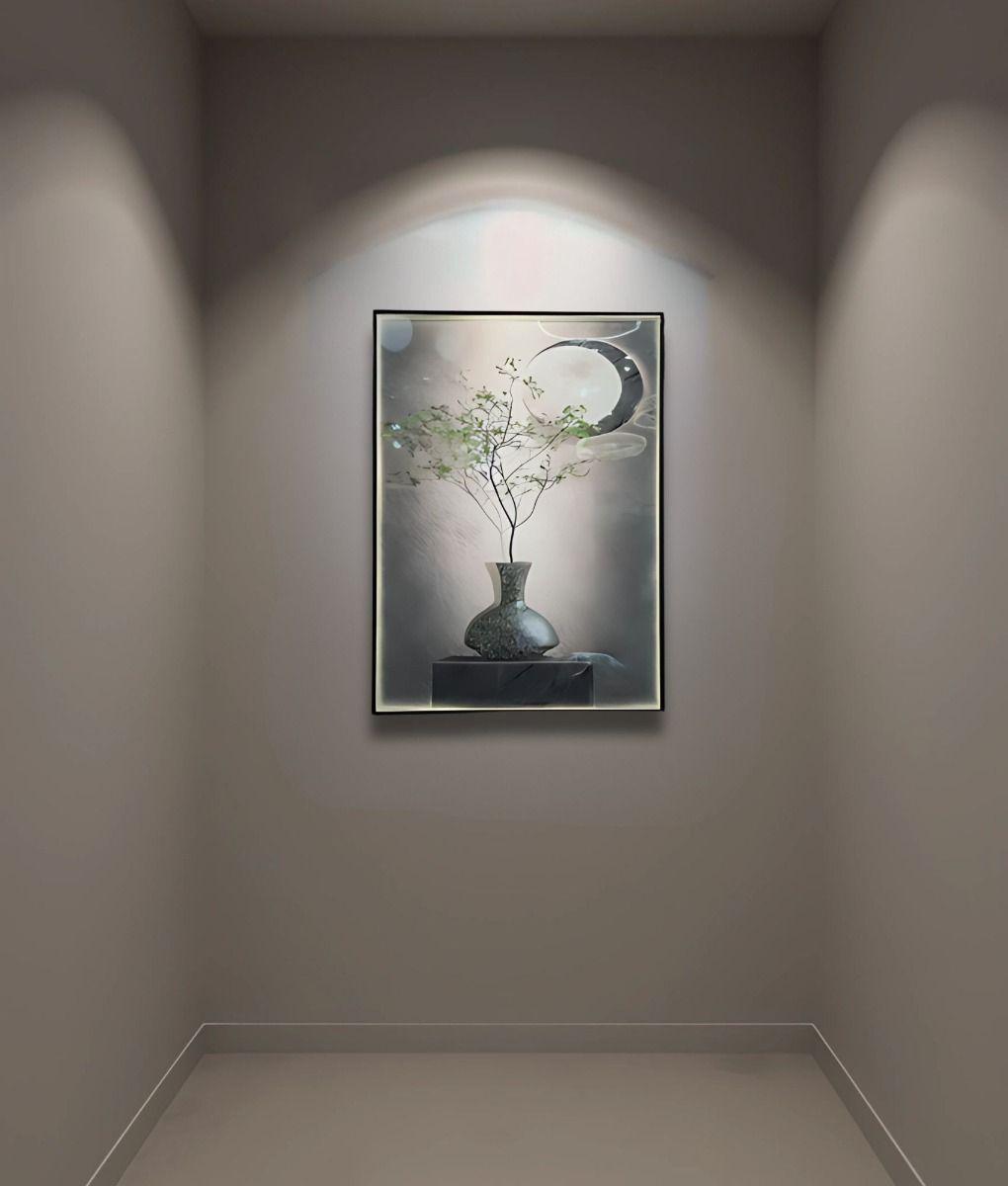 Cuadro Decorativo Pared Naturaleza Luna LED Hogar Jhn-6