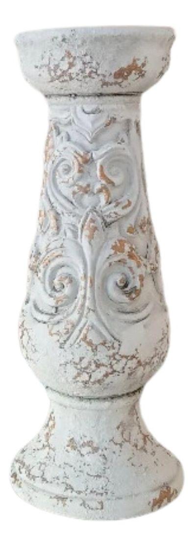 Pedestal Decorativo Soporte Cerámica Envejecido 30cm Jhn-1